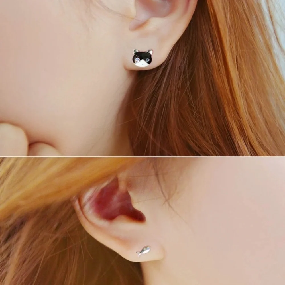 🌟 Cute Cat Fish Stud Earrings